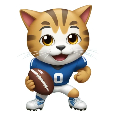 Cat playing football  sticker