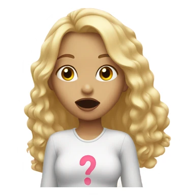 Blonde girl blows a kiss  sticker