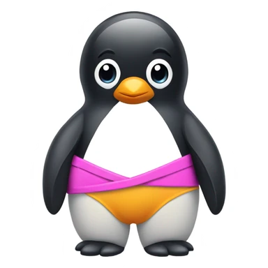 Penguin wearing bikini sticker