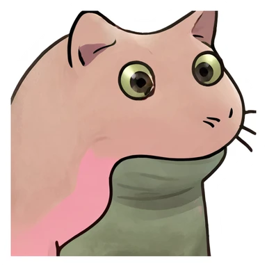 Gato con un moño rosa pastel sticker