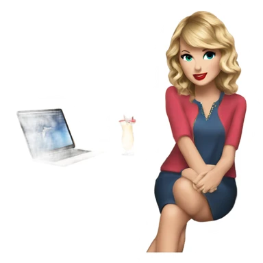 Taylor Swift on a private jet sticker