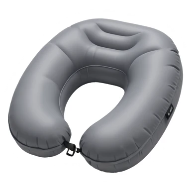 A compact inflatable travel pillow with a sleek surface and adjustable firmness. sticker