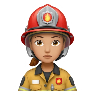 women Firefighter wearing helmets sticker