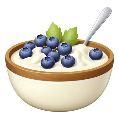 yoghurt bowl with grapes and blueberries sticker