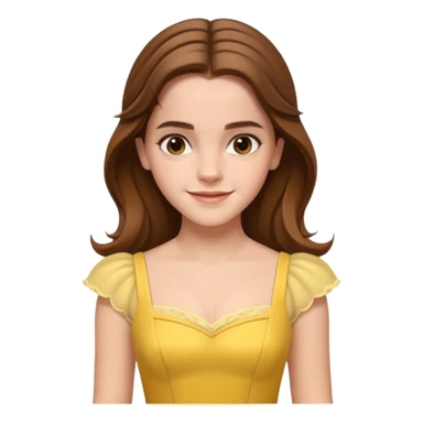 emma watson long hair as belle Cinematic Realistic sticker