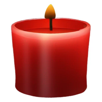 Christmas candle red in a red glass sticker