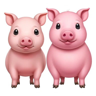 Skinny pig and fat pigs sticker