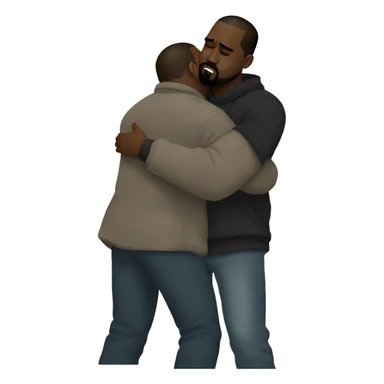 kanye west hugging kanye west sticker