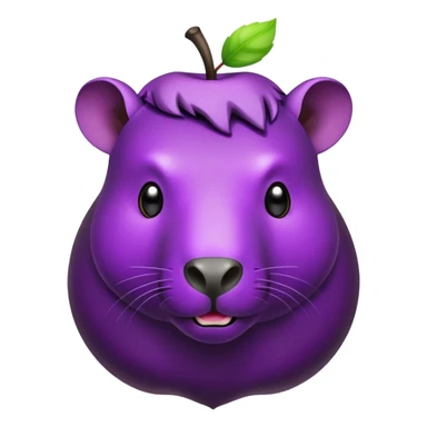 Black and purple poison apple with a capybara sticker