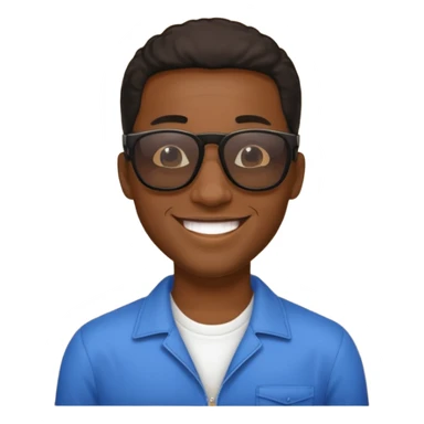 Sunglasses, black guy sticker