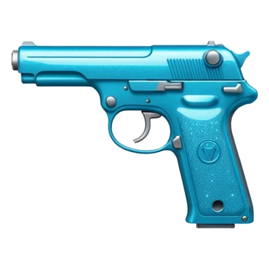 glitter blue cian gun sticker