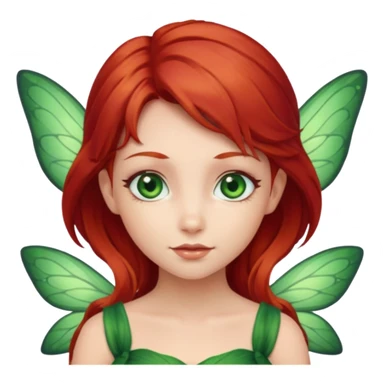 Fairy girl red hair sticker