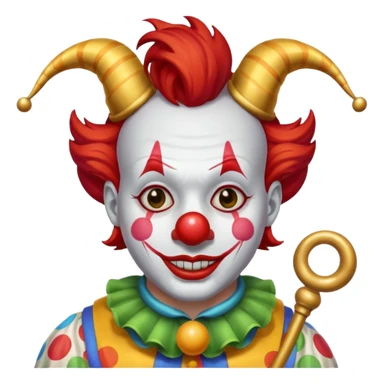  Clown with horn with big horn  sticker