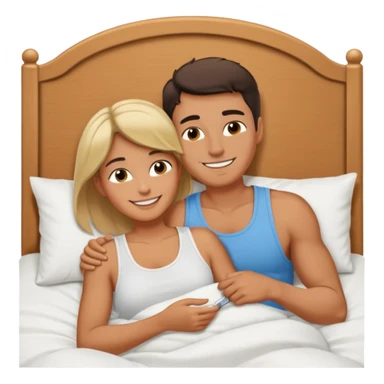 Masculine women spooning in bed sticker