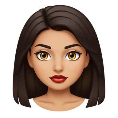 baddie emoji with confident smirk, long lashes, glossy makeup, hand on face, fierce vibe


 sticker