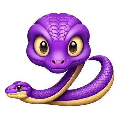  i want a animated emoji with the text "'Lil Viper sorry" for a little purple cute viper sticker