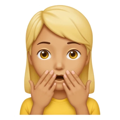 whispering emoji: hand on side of mouth looking behind sticker