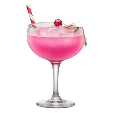 Pink Christmas cocktail sticker