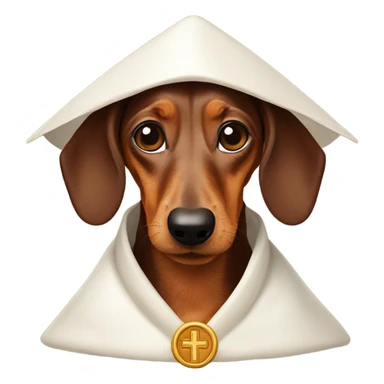 Dachshund in a pope outfit sticker