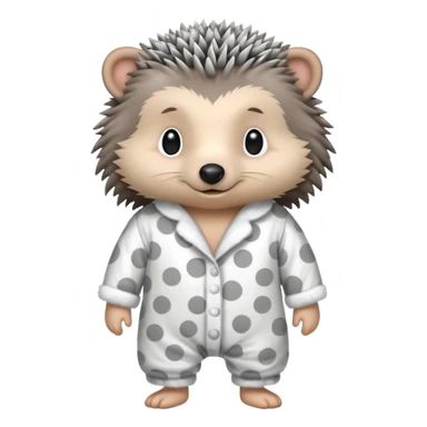 hedgehog in pajama sticker