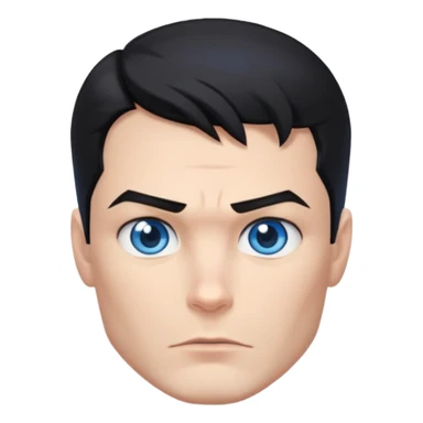 superman character face only younger sticker