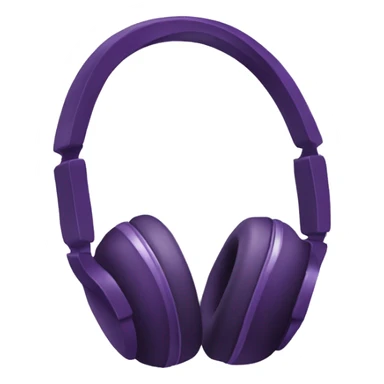Dark plum purple headphones sticker