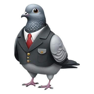 pigeon in a jacket sticker