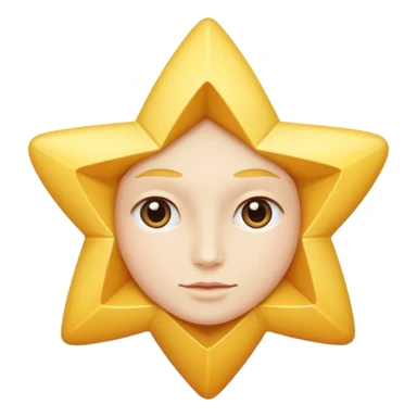 Real star shape face and body sticker