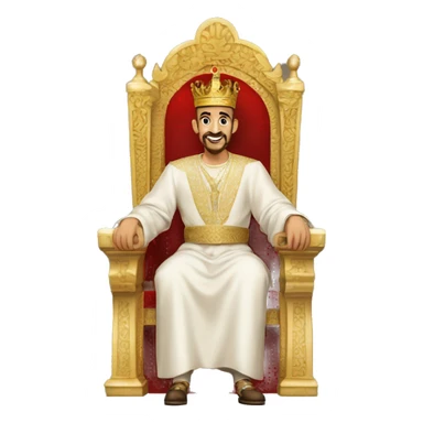 king of morocco mohammed the sixth on a throne sticker