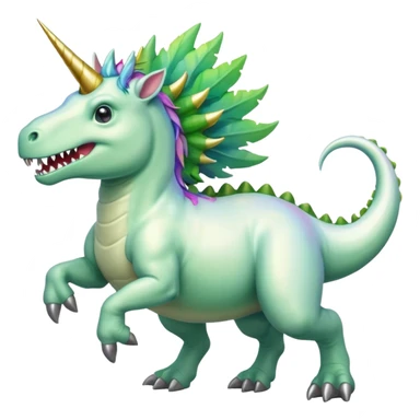 Unicorn riding a T. rex sticker