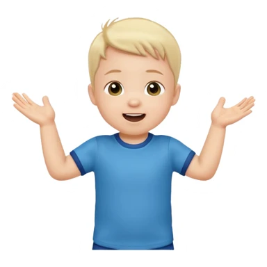 A toddler with a tiny jersey shirt, clapping with adorable enthusiasm jumping sticker