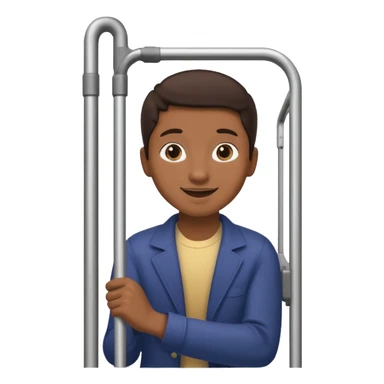 Rider holding grab bar,Metro Riders, inside metro train, no transparent, with background,full image , negative transparent. sticker