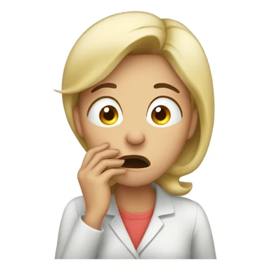 Woman sarcastically coughing sticker