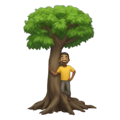 podando un arbol sticker