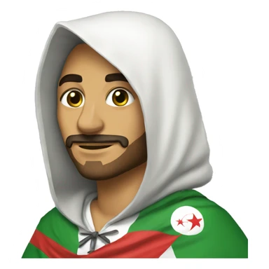 Fenek with algerian flag  sticker