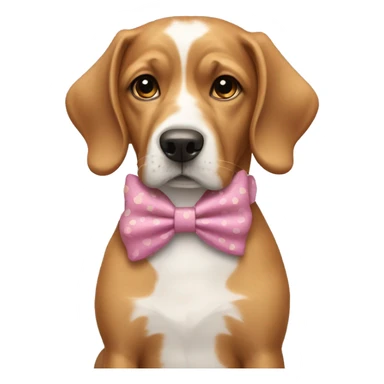 Daisy my dog wearing a bow sticker