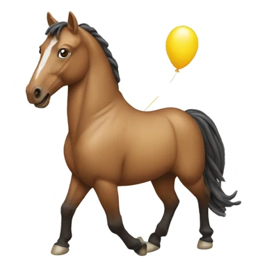 A horse made out of a balloon sticker