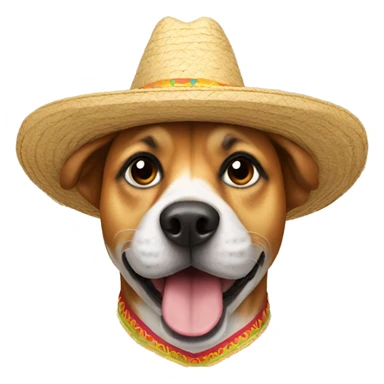 Dog with sombrero sticker