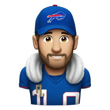 Messi with Buffalo Bills hat sticker