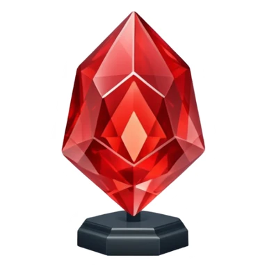 Magic red mineral crystal On the stand sticker