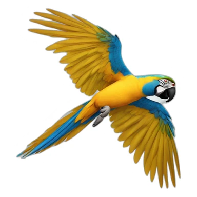 Blue And Gold Macaw Flying sticker