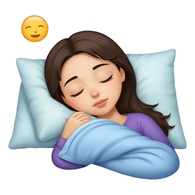 brunette girl sleeping cozy sticker