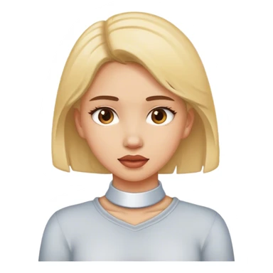 Girl with her hands on neck sticker