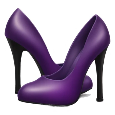 Realistic pair of plum purple and black high heels  sticker