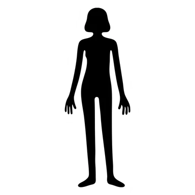 Create a scientific poster version of the image highlighting Marfan syndrome in a diverse group of women (Black, Asian, Latina, Middle Eastern). Show tall, thin female figures with long limbs and fingers, curved spine, chest deformity, and subtle facial features. Include precise anatomical labels in bold black text with a clean, professional layout suitable for a scientific poster. Add a section illustrating the genetic basis of Marfan syndrome with a labeled diagram of the FBN1 gene and its role in connective tissue, plus a brief explanatory caption. Use a solid white background and ensure all labels and text are in high-contrast black for maximum readability. sticker