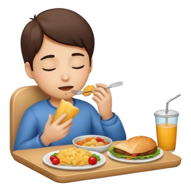 everyday life, food, sleep, work sticker