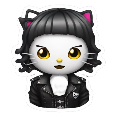 Hello kitty goth sticker