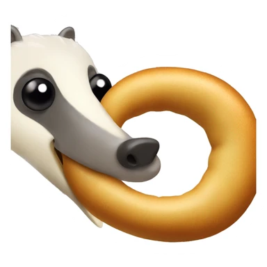 Anteater eating a pretzel sticker