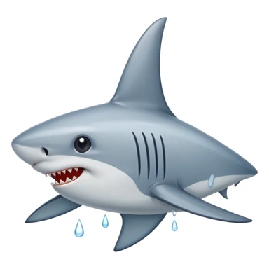 A shark fin out of water sticker