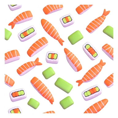 iridescent sushi sticker